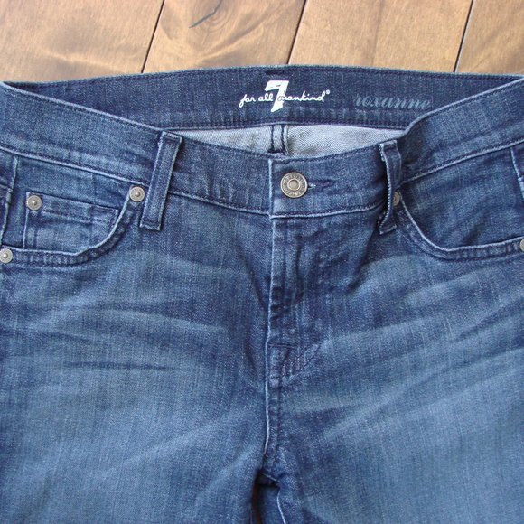 7 For All Mankind Jeans Roxanne Straight Leg Ankle Jeans Stretch Size 25 - Picture 4 of 13